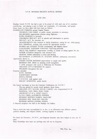 Document - NATIONAL COUNCIL OF WOMEN OF VICTORIA BENDIGO BRANCH COLLECTION: ANNUAL REPORT
