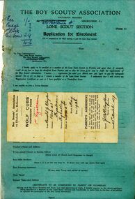 Document - THE BOY SCOUTS ASSOCIATION APPLICATION FOR ENROLMENT