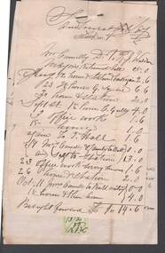 Document - CONNELLY, TATCHELL, DUNLOP COLLECTION:  INVOICE WALDRON