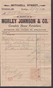 Document - W.D.MASON COLLECTION: RECEIPT, 8/4/1921