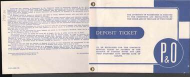 Document - W.D.MASON COLLECTION: DEPOSIT TICKET, 20/10/56