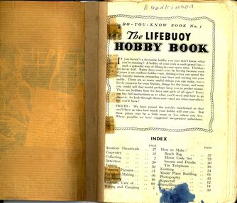 Book - THE LIFEBUOY HOBBY BOOK