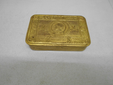 Container - GRAHAM HOOKEY COLLECTION:  BRASS 'COMFORTS' TIN