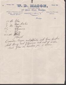 Document - W.D.MASON COLLECTION: GLASS PRODUCTION