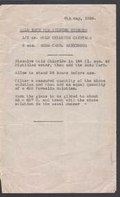 Document - W.D.MASON COLLECTION: INSTRUCTIONS FOR GUILDING MIRRORS, 08 May 1936