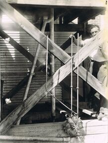 Photograph - BILL ASHMAN COLLECTION: MAN HOLDING A SCALEBUOY UNIT