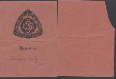 Document - WINIFRED JEAN KEILY COLLECTION: SCHOOL REPORT, 1937
