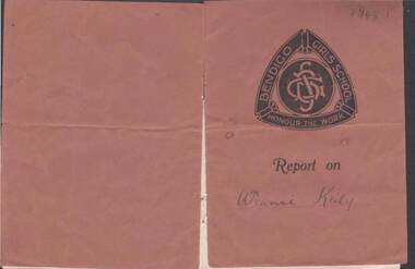 Document - WINIFRED JEAN KEILY COLLECTION: SCHOOL REPORT, 1936