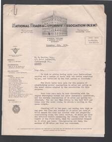 Document - BILL ASHMAN COLLECTION: CORRESPONDENCE