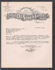 Document - BILL ASHMAN COLLECTION: CORRESPONDENCE