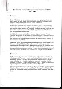 Document - THE VICTORIAN VOLUNTEER FORCE ON CENTRAL GOLDFIELDS 1858-1883