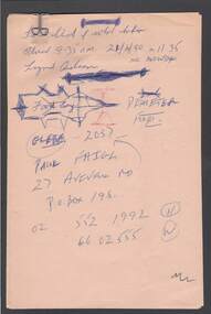 Document - BILL ASHMAN COLLECTION: CORRESPONDENCE