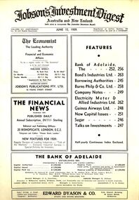 Book - HOBSONS INVESTMENT DIGEST, June 15th, 1939