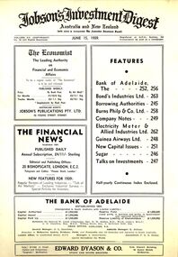 Book - HOBSONS INVESTMENT DIGEST, June 15th, 1939