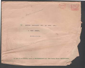 Document - BILL ASHMAN COLLECTION: CORRESPONDENCE