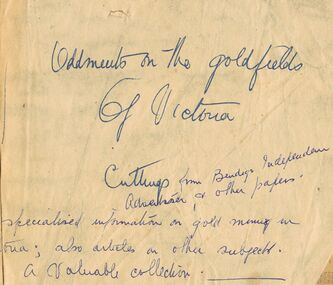Book - GOLDFIELD NEWSPAPER CUTTINGS