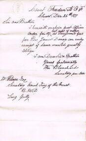 Document - ANCIENT ORDER OF FORESTERS NO 3770 COLLECTION: CORRESPONDENCE