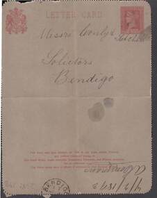Document - CONNELLY, TATCHELL, DUNLOP COLLECTION:  LETTER FROM  A. COMMANS