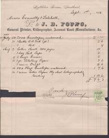 Document - CONNELLY, TATCHELL, DUNLOP COLLECTION: ACCOUNT J.B. YOUNG