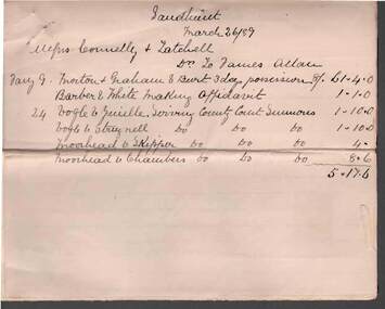 Document - CONNELLY, TATCHELL, DUNLOP COLLECTION: JAMES ALLAN DOCUMENTS
