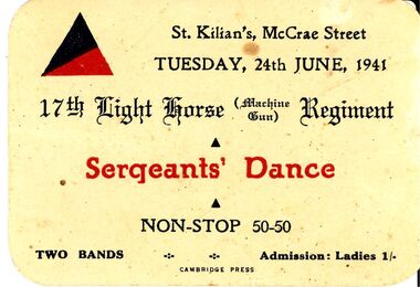 Document - DANCE TICKET, 1941