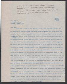 Document - BILL ASHMAN COLLECTION: CORRESPONDENCE