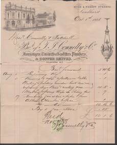 Document - CONNELLY, TATCHELL, DUNLOP COLLECTION:  ACCOUNT T.J. CONNELLY & CO