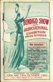 Book - BENDIGO SHOW AND AGRICULTURAL EXHIBITION PRIZE SCHEDULE, 1937