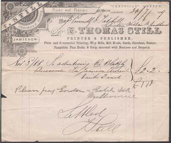 Document - CONNELLY, TATCHELL, DUNLOP COLLECTION: ACCOUNT FROM THOMAS STILL, JAMIESON