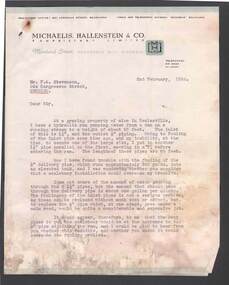 Document - BILL ASHMAN COLLECTION: CORRESPONDENCE