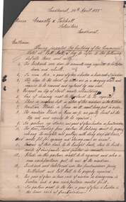 Document - CONNELLY, TATCHELL, DUNLOP COLLECTION: INVENTORY OF REPAIRS TO COMMERCIAL HOTEL