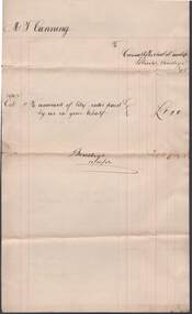 Document - CONNELLY, TATCHELL, DUNLOP COLLECTION:  ACCOUNT T. CANNING