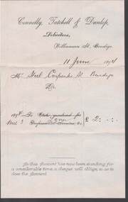 Document - CONNELLY, TATCHELL, DUNLOP COLLECTION:  ACCOUNT MR. STEEL, CARPENTER ST