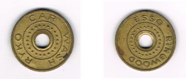 Domestic Object - GRAHAM HOOKEY COLLECTION:   CAR-WASH TOKEN