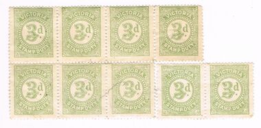 Ephemera - GRAHAM HOOKEY COLLECTION:  THREE PENCE DUTY STAMPS