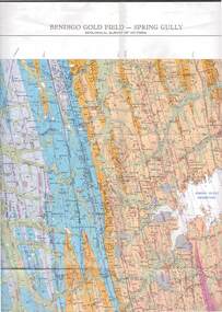 Map - STRUGNELL COLLECTION: GEOLOGICAL SURVEY OF VICTORIA, BENDIGO GOLD FIELD - SPRING GULLY, 1987