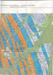 Map - STRUGNELL COLLECTION: GEOLOGICAL SURVEY OF VICTORIA, BENDIGO GOLD FIELD - GOLDEN SQUARE, 1992