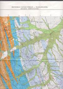Map - STRUGNELL COLLECTION: GEOLOGICAL SURVEY OF VICTORIA, BENDIGO GOLD FIELD - EAGLEHAWK, 1992