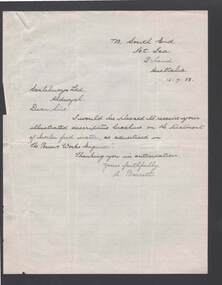 Document - BILL ASHMAN COLLECTION: CORRESPONDENCE