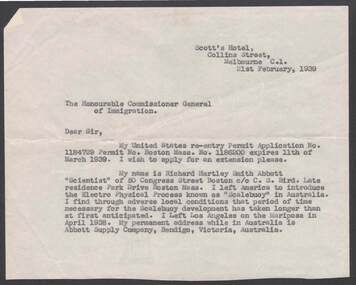 Document - BILL ASHMAN COLLECTION: CORRESPONDENCE