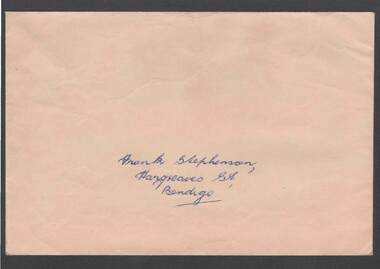 Document - BILL ASHMAN COLLECTION: CORRESPONDENCE