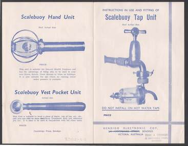 Document - BILL ASHMAN COLLECTION: SCALEBUOY BROCHURE