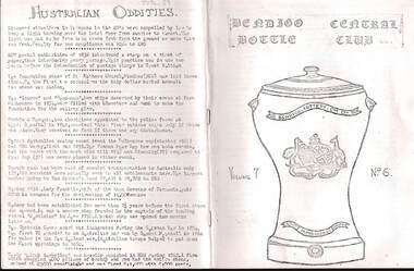 Document - JAMES LERK COLLECTION: BENDIGO CENTRAL BOTTLE CLUB NEWSLETTER