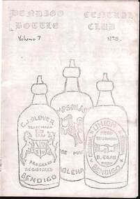 Document - JAMES LERK COLLECTION: BENDIGO CENTRAL BOTTLE CLUB NEWSLETTER