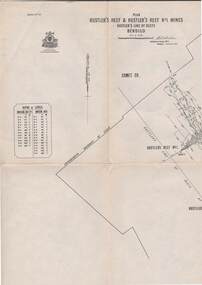 Map - STRUGNELL COLLECTION: HUSTLER'S LINE OF REEF, September 1913