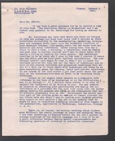 Document - BILL ASHMAN COLLECTION: CORRESPONDENCE