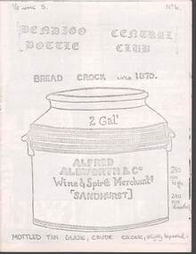 Document - JAMES LERK COLLECTION: BENDIGO CENTRAL BOTTLE CLUB NEWSLETTER