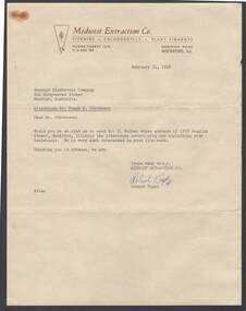 Document - BILL ASHMAN COLLECTION: CORRESPONDENCE