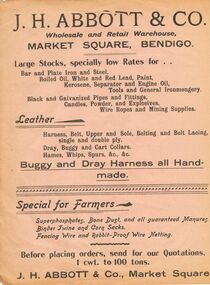 Document - J.H.ABBOTT & CO. ADVERTISEMENT