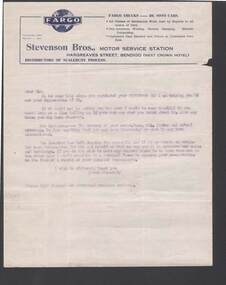 Document - BILL ASHMAN COLLECTION: CORRESPONDENCE